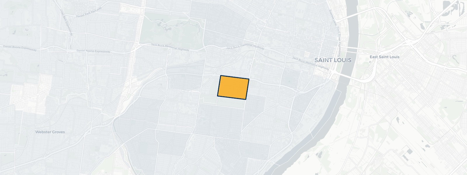 Map of Shaw, Missouri highlighted within City of St. Louis — Better Rate Mortgage neighborhood guide showing a $408,000 median home price.