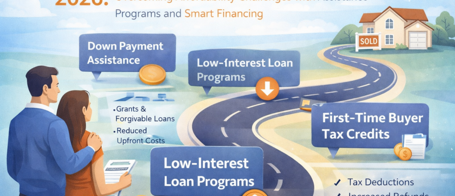 First-time homebuyer planning affordable mortgage strategy with assistance programs in 2026