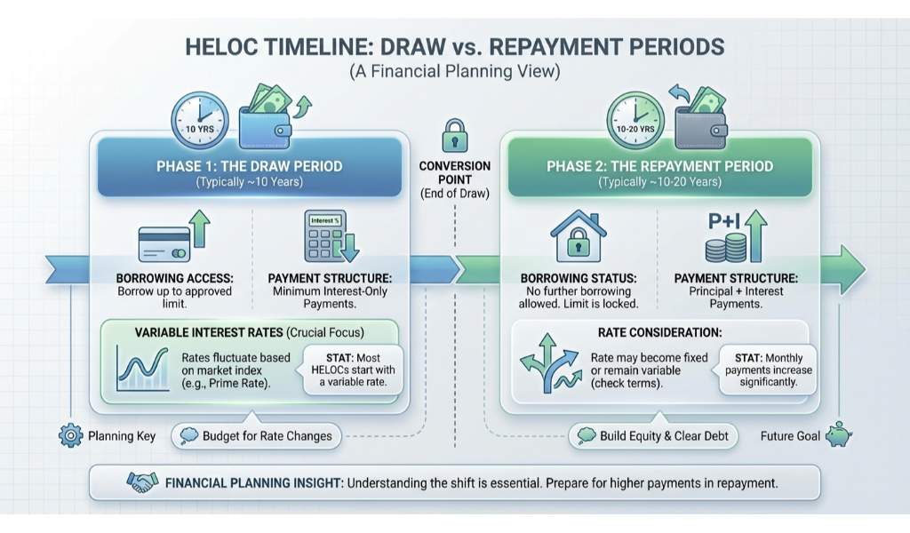 Understanding Variable-Rate and Fixed-Rate Draw Periods
