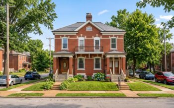 St Louis Missouri brick multi-family rental property illustrating DSCR loan qualification standards based on debt service coverage and local property taxes