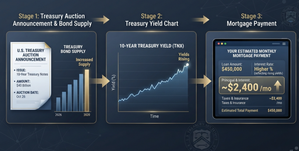 Why Treasury Auctions, Government Borrowing and Bond Supply Matter to Mortgage Rates